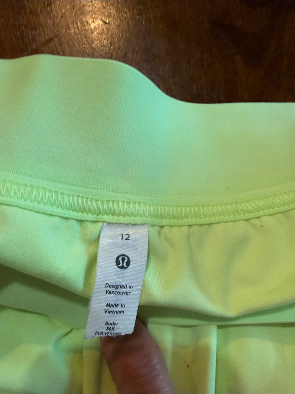 lululemon athletica Neon Green Athletic Skort - Picture 2 of 4